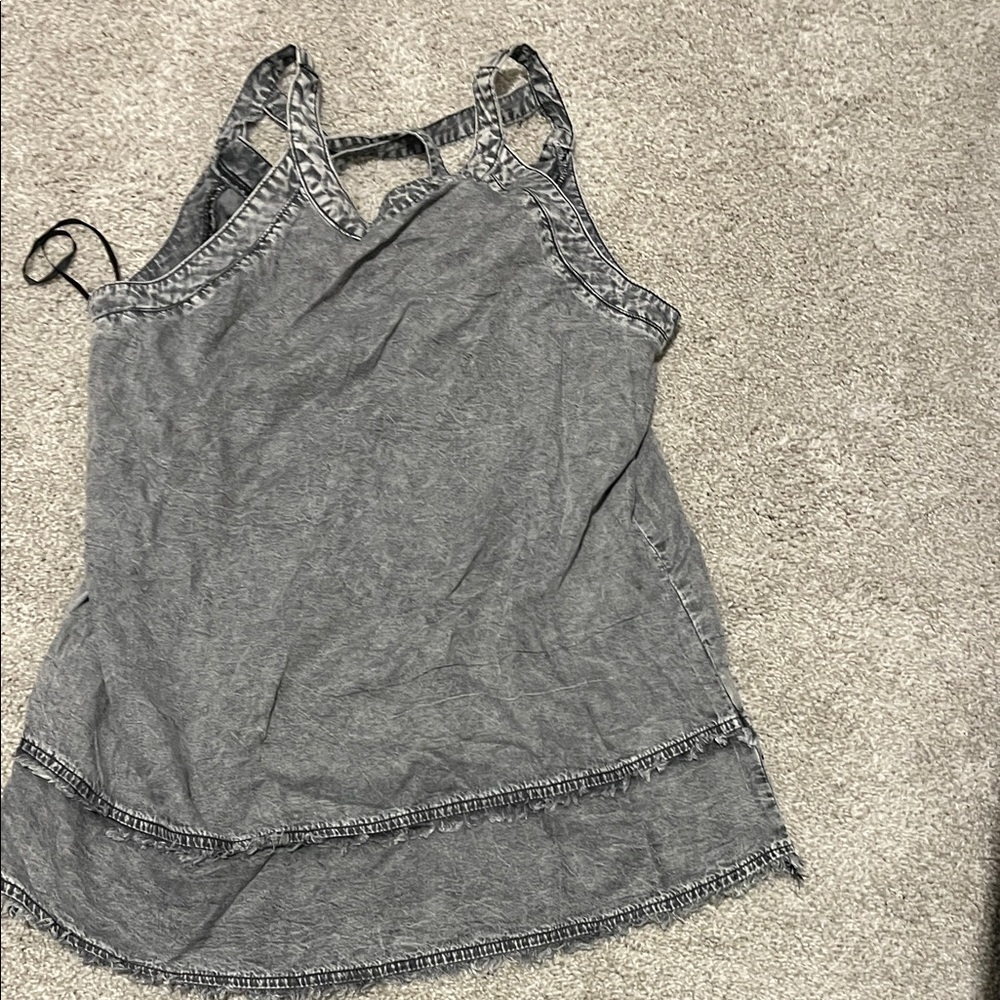 Gray Sleeveless Women's Top